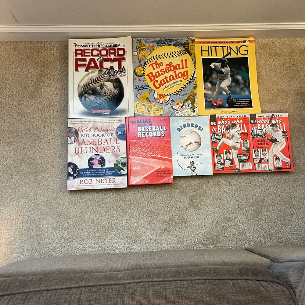 Lot of 9 Baseball Books